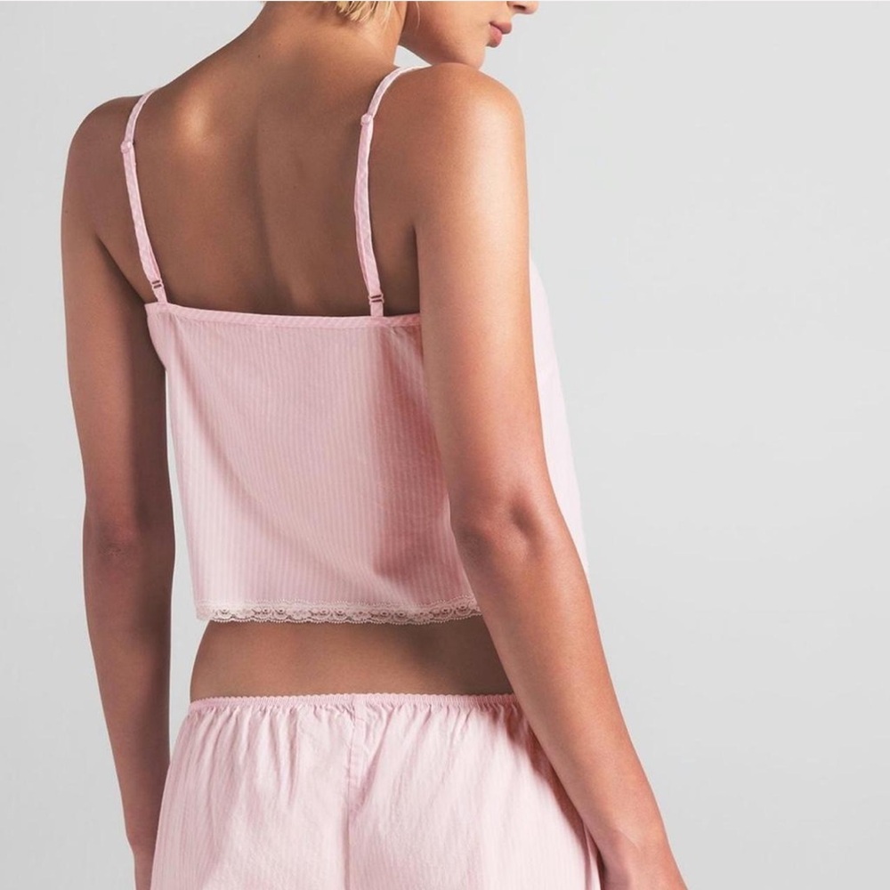 Skims Cotton Poplin Sleep Cami - Cherry Blossom Stripe 💗🍒 - Picture 4 of 7